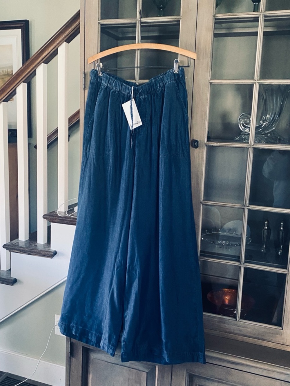 SPLENDID Angie Dark Indigo Palazzo Pants. NWT. M.